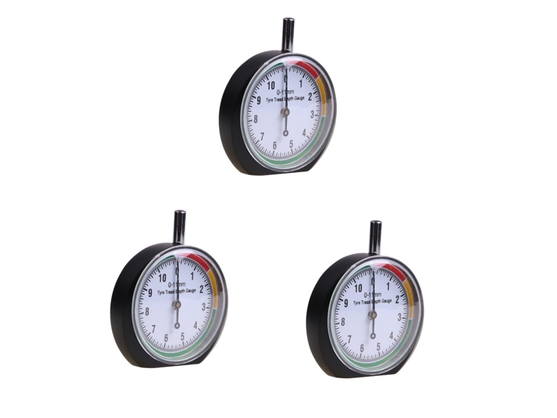 Medidor De Profundidade Sulcos Pneus Digital Ultech 3 Peças Para Fácil