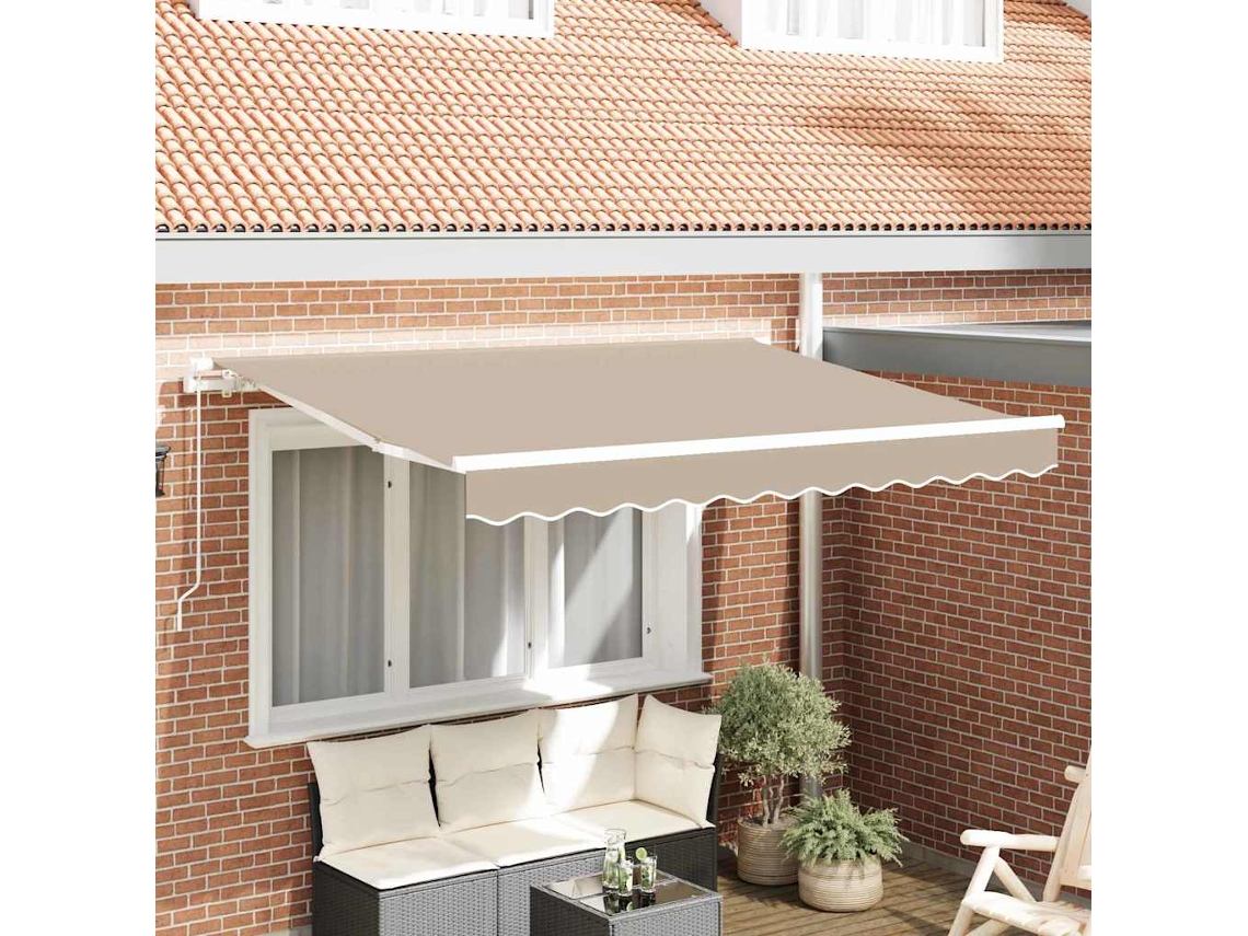 Vidaxl Tecido De Substituição Para Toldo Bege 330 X 245 Cm Poliéster