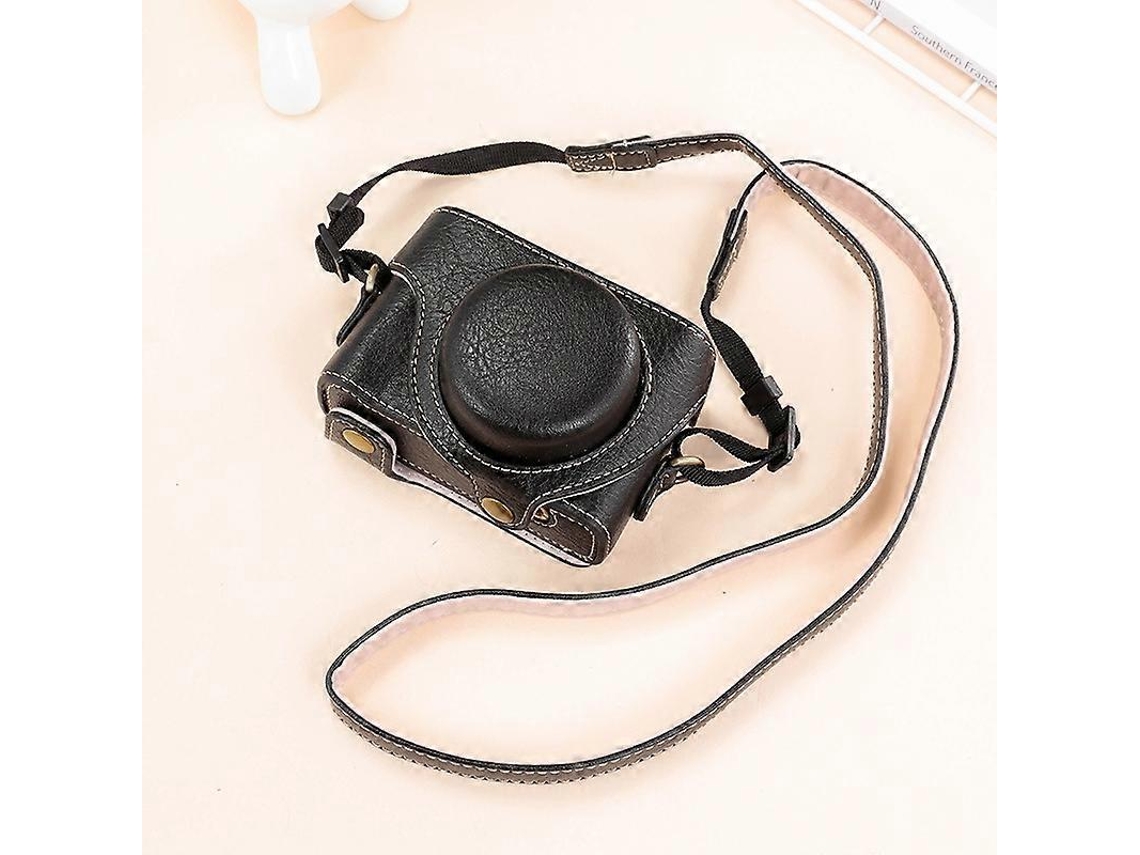 Estojo De Couro Pu Para Câmera Sony Zv-1f / Zv1m2 Com Alça.