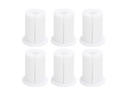 Kit De Passagem De Cabos 6 Peças 2,54cm Bushing De Silicone Para Parede Ethernet Satélite Retangular Branco