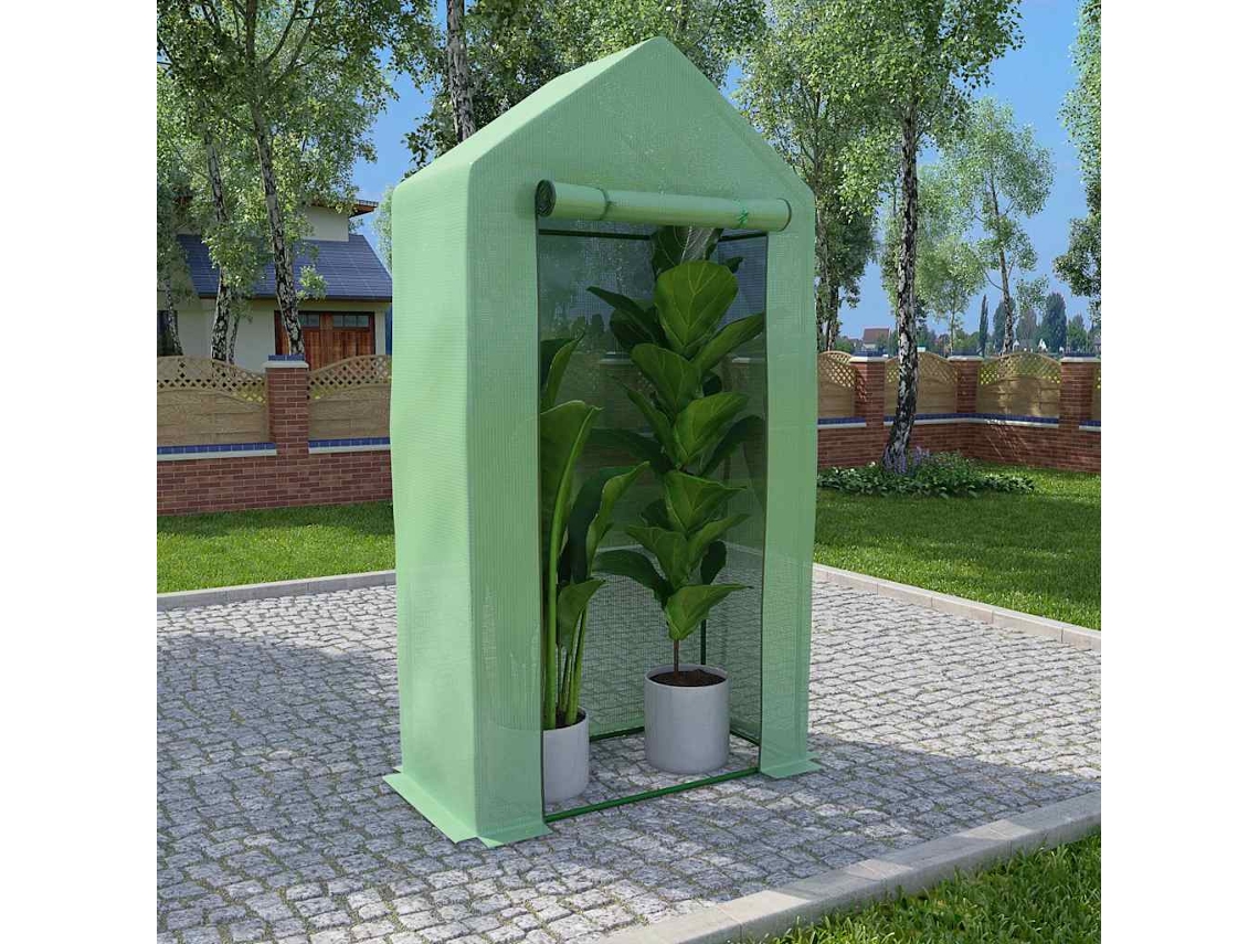 Vidaxl Estufa Com Estrutura Em Aço 0,5 M² 1x0,5x1,9 M