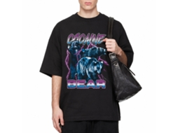Rockinstone Cocaine Bear Lightning Black Adult T-shirt Size:m