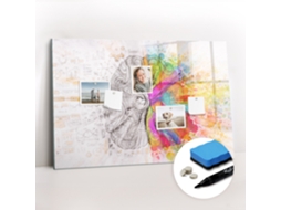Quadro Magnético Decorativo Abstração Cerebral Para O Escritório Espelharte (90x60 Cm)