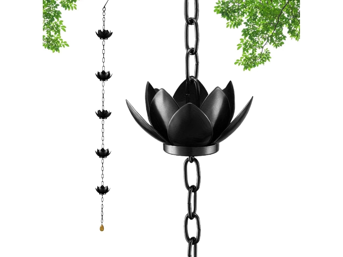 Corrente de Chuva Decoração de Jardim para Coleta de Água da Chuva, Alternativa Decorativa para para Arquitetos, CHABERLU