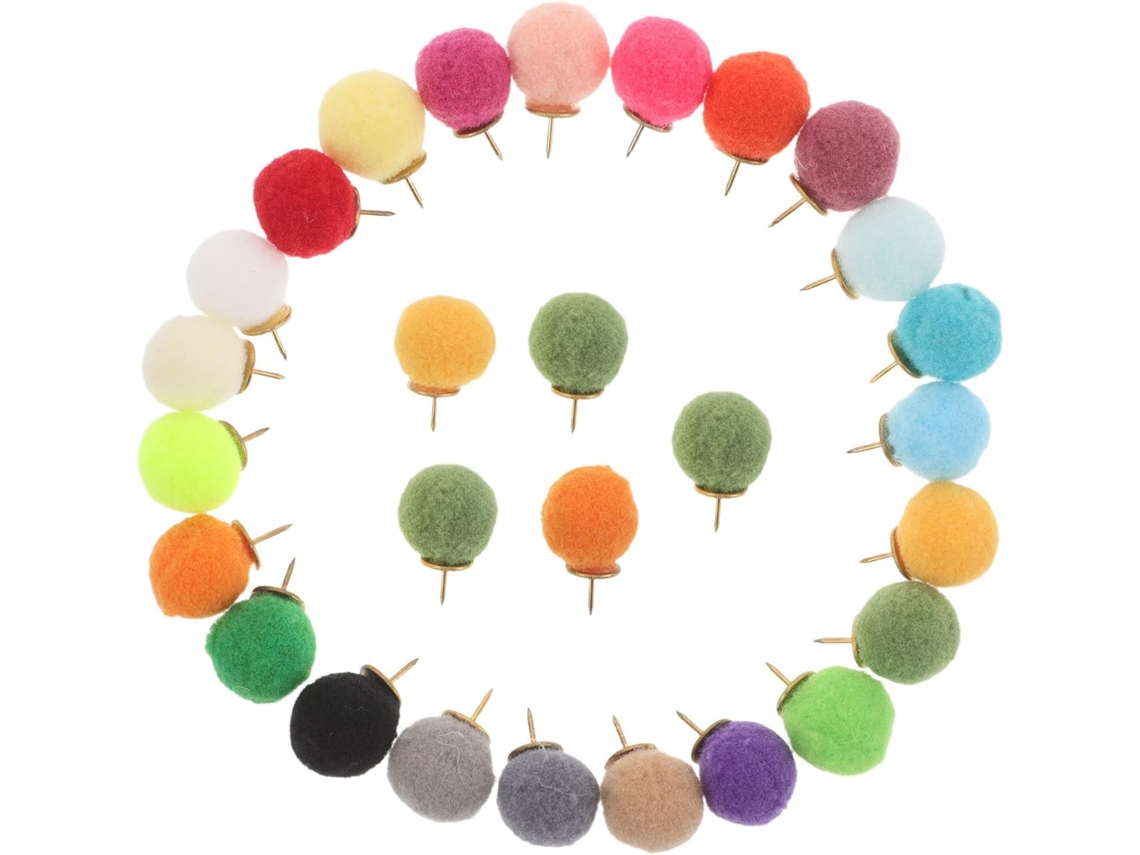 Pacote com 100 enfeites decorativos em formato de pompom para paredes e fotos, organizadores de mesa, decoração.
