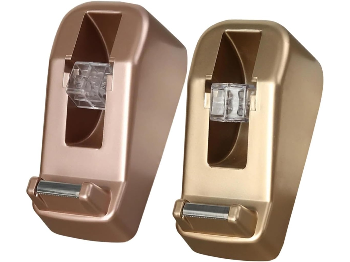 Dispensador de Fita Adesiva Plástica Profissional Nuobesty, 2 Peças, Bordas Lisas, Suporte Redondo Sem Rebarbas, Ideal