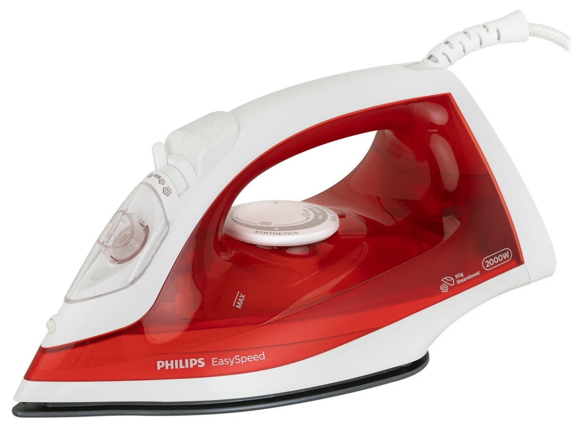 Ferro de Engomar a Vapor PHILIPS GC1742/40 (Jato vapor: 90 g/min - Base: Antiaderente)