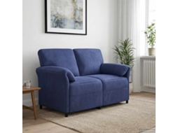 Vidaxl Sofá Para 2 Pessoas Azul Polícia 138 X 83 X 95 Cm Veludo