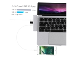 Dodocool Hub Usb-c 7 Em 1 Com Hdmi 4k Leitor Sd/tf 3 Usb 3.0 Pd 100w