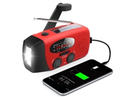 Rádio de Emergência de 10000mah, Solar, Manivela, Am/fm, Previsão do Tempo AQUAFORGE