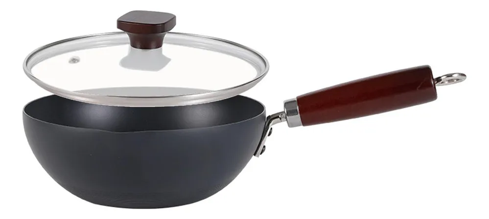 Wok De Cozinha Com Tampa Wok Antiaderente Com Tampa, Frigideiravayotoy