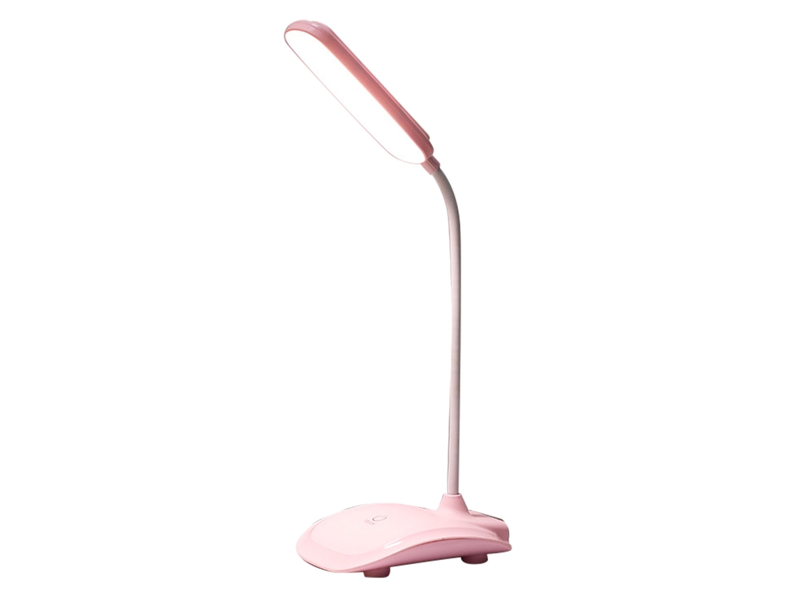 Lâmpada de Escritório Led com controle de toque, 3 níveis de cor, usb, rosa | S/MARCA