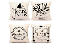 2026-funda De Almohada Halloween 45x45cm 4 Piezas Fundas De Almohada Otoño Para Sofá Hogar