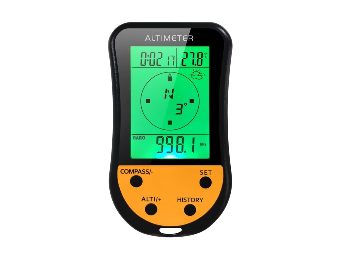 Altímetro Digital Multifuncional 8 em 1 com Retroiluminação LCD ZYBLSSBB