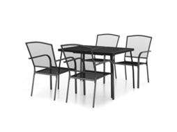 Maison Exclusive - 5 Pcs Conjunto De Jantar Para Jardim Aço Antracite
