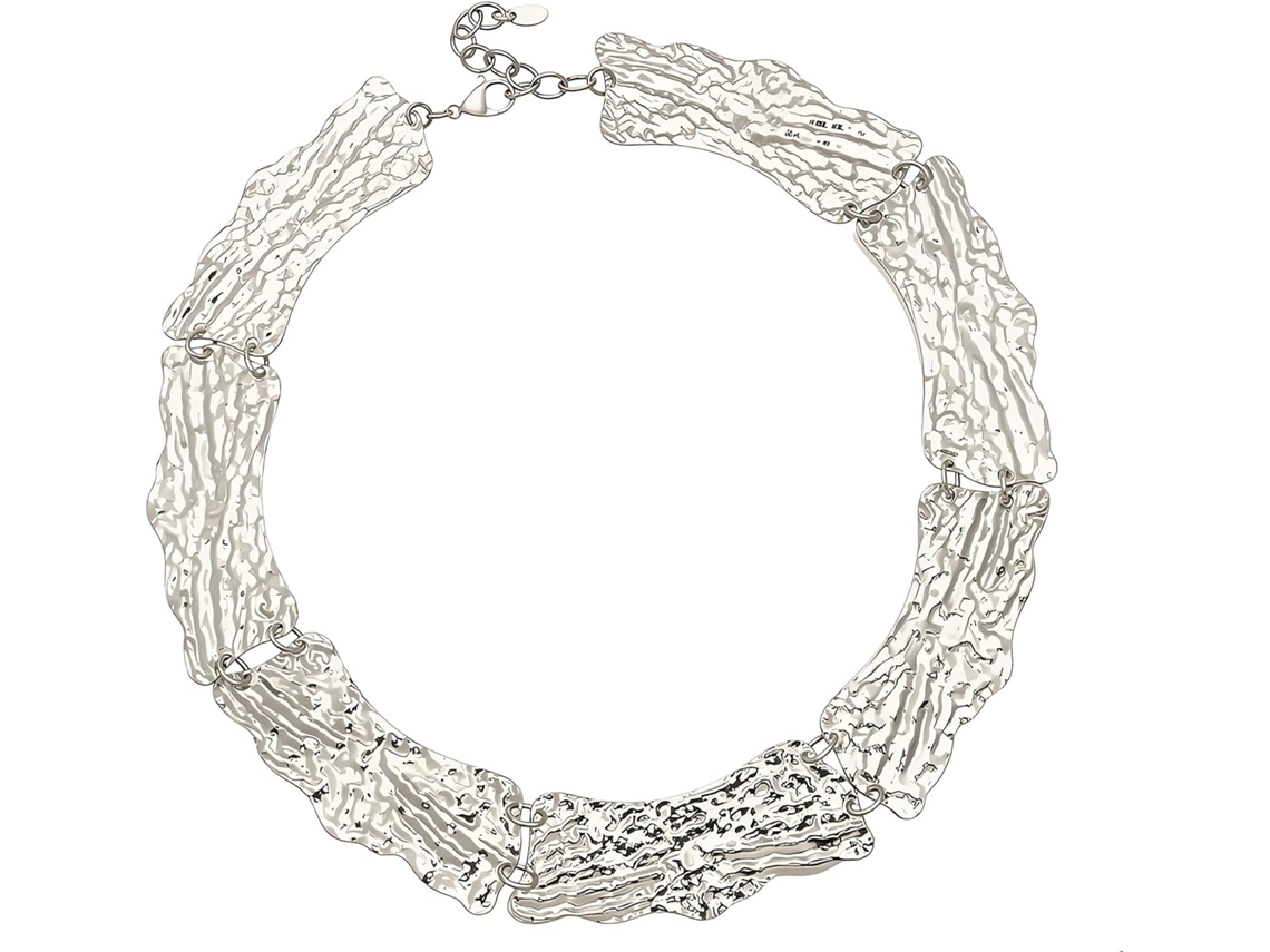 Colar Moderno em Camadas com Acabamento Galvanizado, Comprimento da Corrente Ajustável para Combinar com Diversos Looks. SFUSHOS