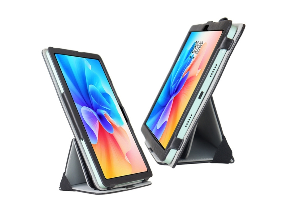 Capa‑flip Horizontal Destacável Dobrável Halinuia Com Suporte E Faixa Elástica, Cor Preta Para Tcl 10 Tabmax 4g