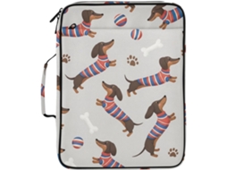 Pasta Expansível Com Zíper, Estampa De Dachshund, Resistente E Ideal Guardar Documentos Usar Na Escola