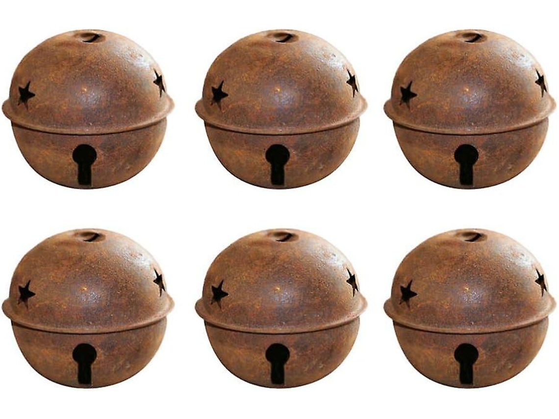 Rebe 24 Campanas Decorativas Navideñas de 30mm Oxidadas para Manualidades Navideñas Y Decoración Rústica