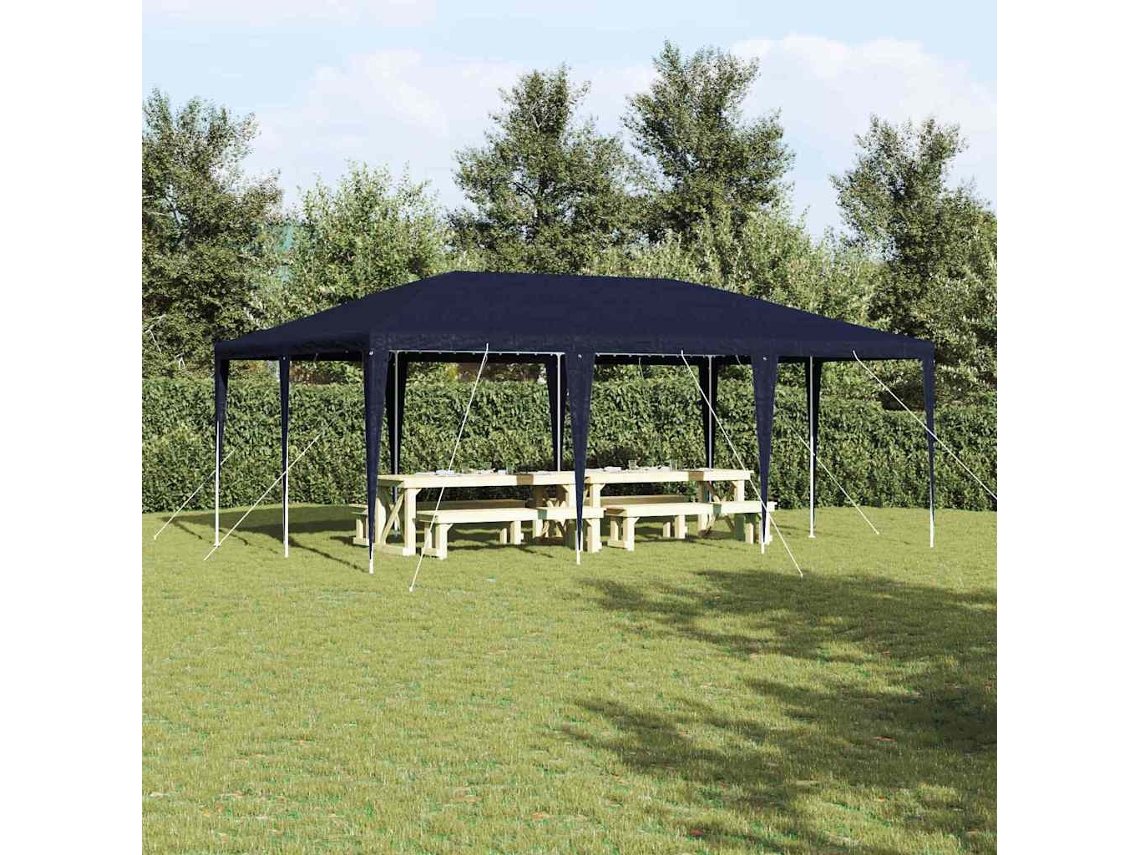 Vidaxl Tenda De Festa Azul 600 X 400 X 266 Cm Polietileno E Aço