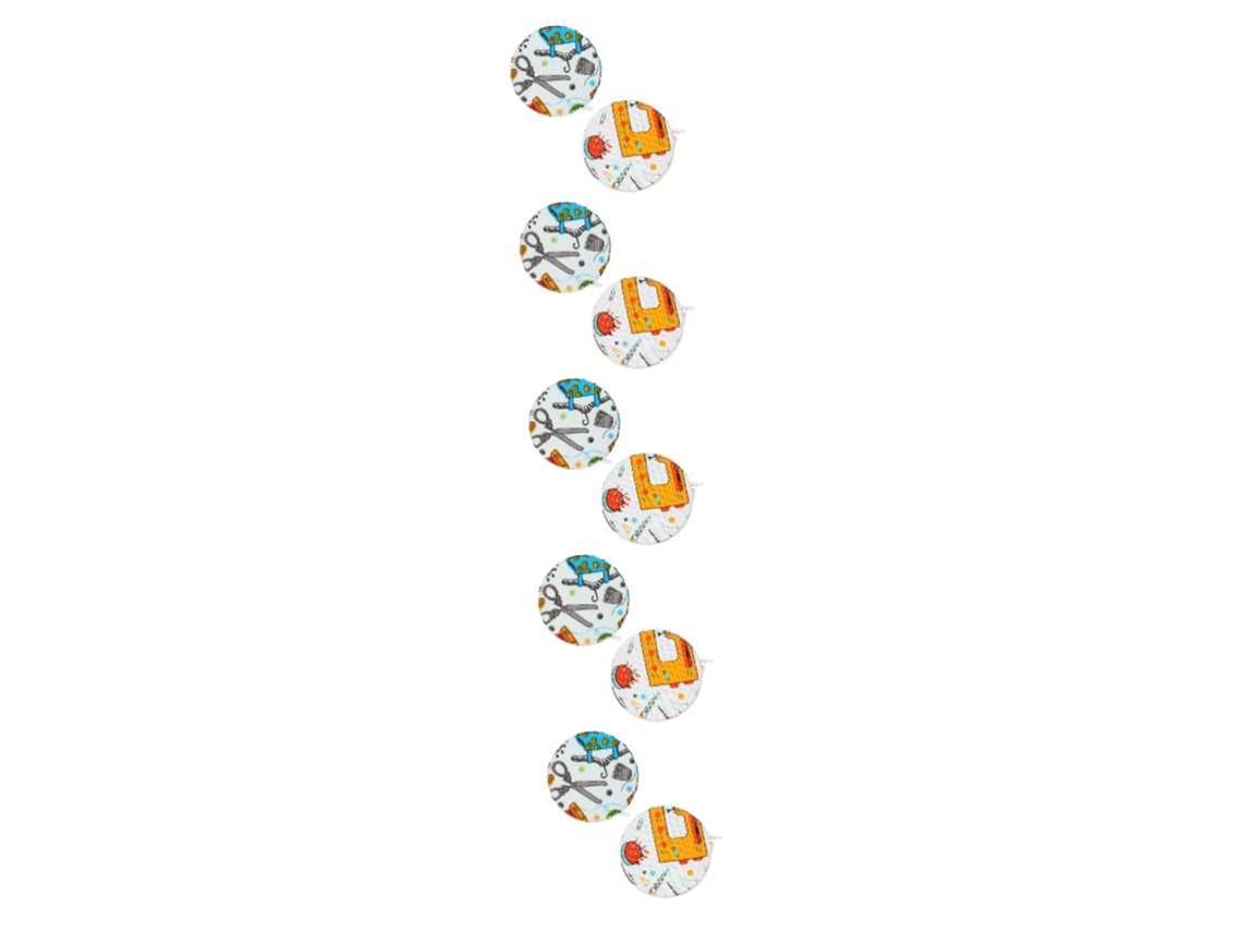Conjunto De 5 Fitas Métricas Retráteis, Kit Prático Para Costura E Artesanato, Design Portátil Com Botão