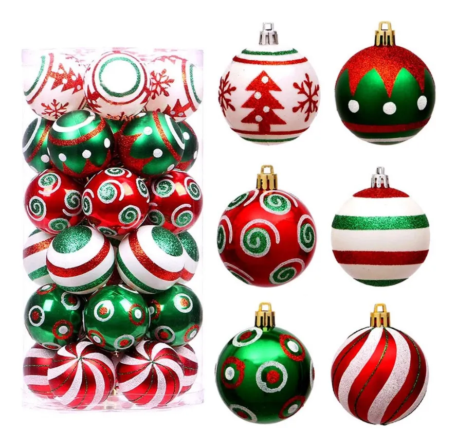 Decoração Para Árvore De Natal, De 30 Bolas Penduradasvayotoy