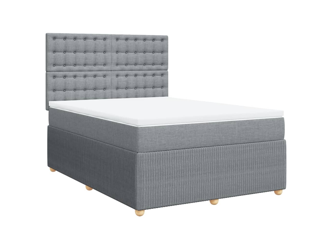 Box Spring Bed, Box Spring Beds Vidaxl Cinzeto Tecido (160 X 200 Cm)