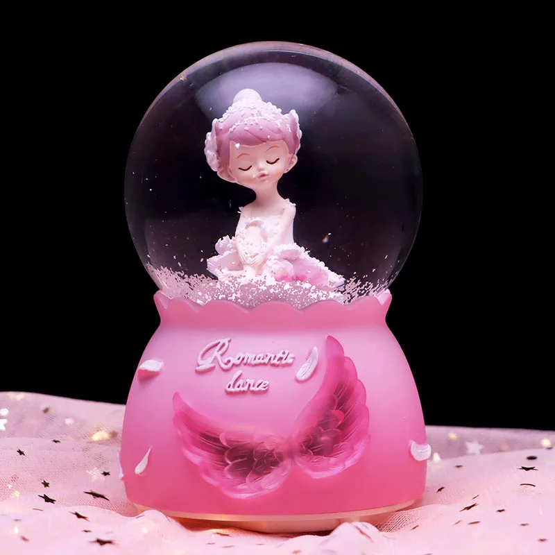 (estilo 14) Caixa De Música Bola De Cristal Com Bailarina, Presente Para O Dia Dos Namorados