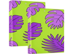 Pasta para anéis verde fluorescente, 1 pacote com 5 unidades, cada um com 3 anéis e saquinhos. Embalagem com 1 ou 2 unidades. Material: