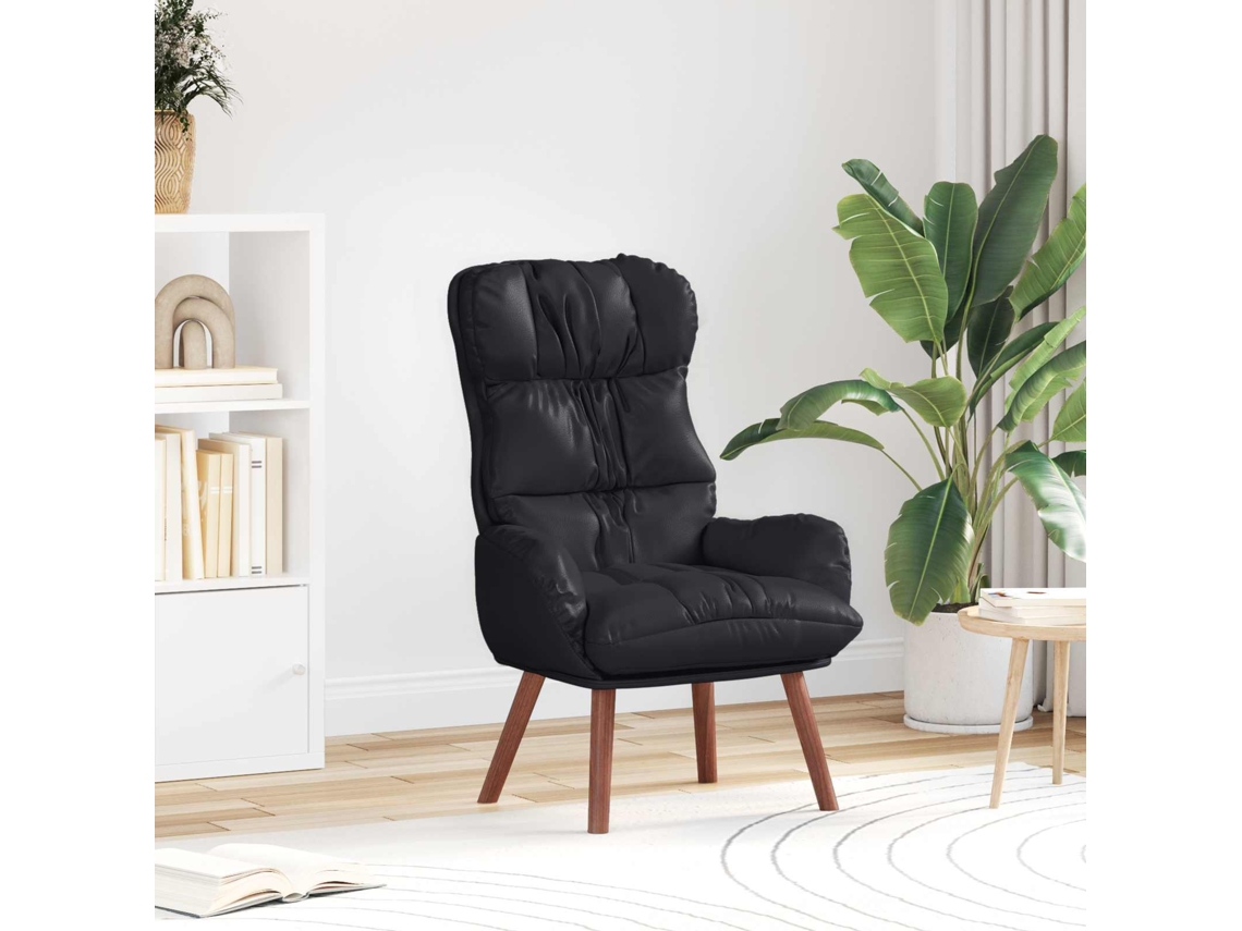 Vidaxl Poltrona Preto 69 X 74 X 93 Cm Couro Artificial