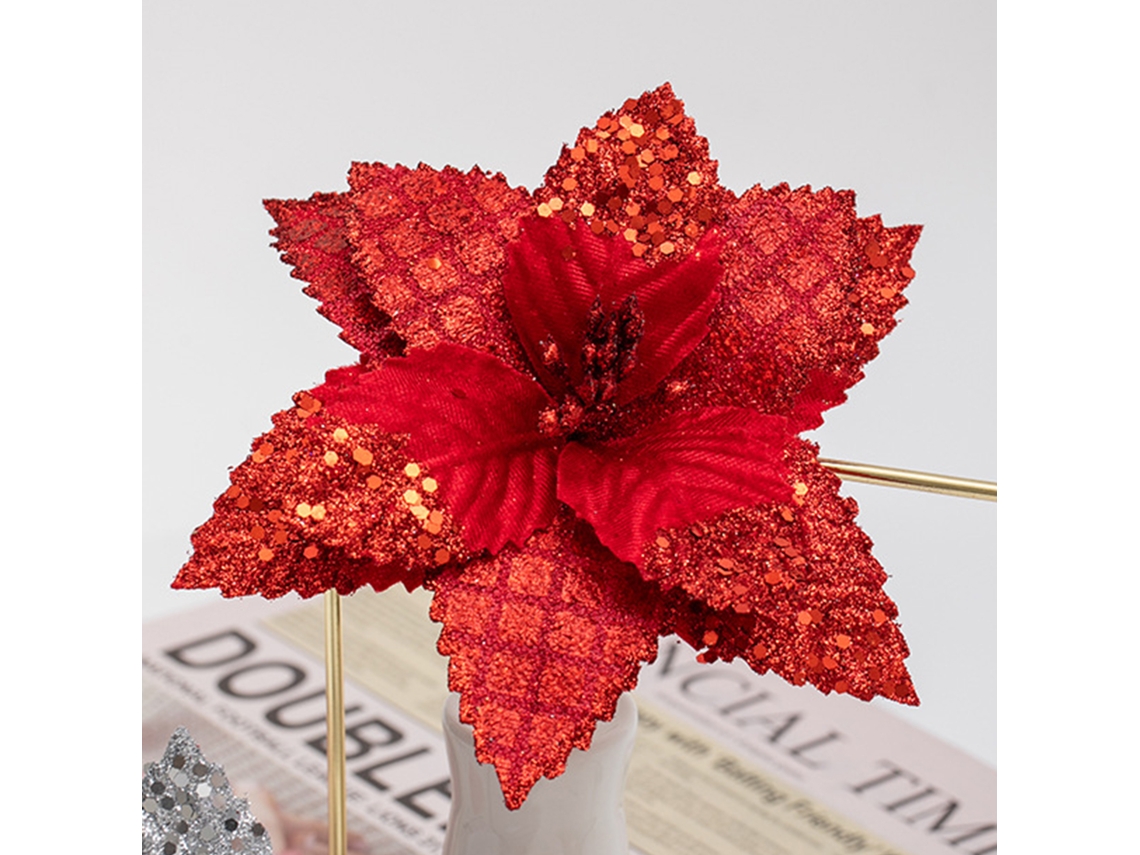 Laxiscreed Poinsetta Com Talo Retrátil E Formato De Pétala Para Decoração Floral De Eventos