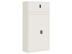 File Cabinet, File Cabinets Vidaxl Branco Aço (90 X 40 X 180 Cm)