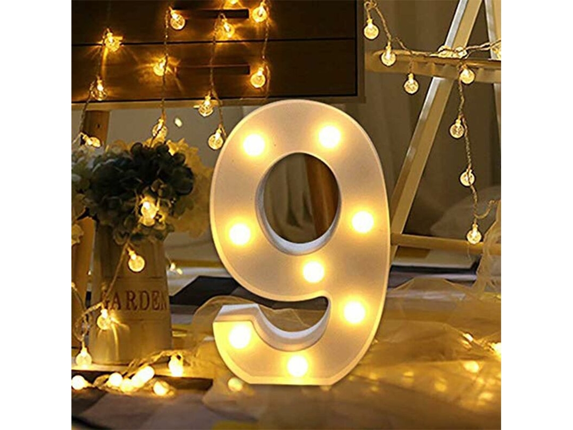 Luminárias Numéricas, Luzes Com Números E Letras Para Decoração De Casamentos, Aniversários, Festas De Natal, Como Luz Noturna Ou Para Bar Em Casa(9)
