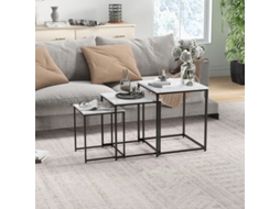 Mesa lateral moderna com rodízios e prateleira MEGA ECHO TRADE SHOP