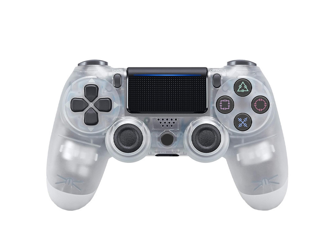 Mão Bluetooth Branca Transparente, Compatível Com Ps4 E Pc, Design Ergonômico, Controle Preciso.