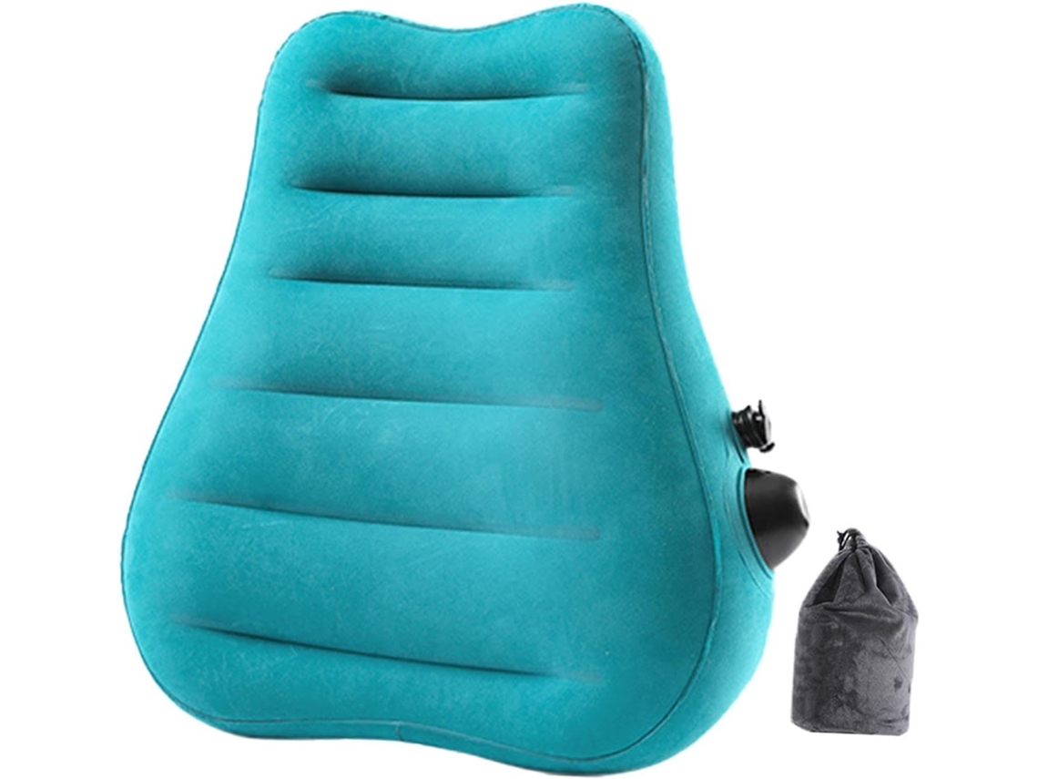 Lurelia Almofada Lombar Para Costas Ergonómico Inflável Lavável Azul