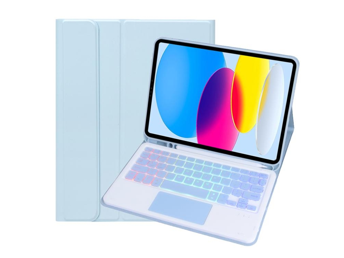 Capa Com Teclado Bluetooth Retroiluminado E Slot Para Caneta Para Ipad Air 7 2025 11 Polegadas Português