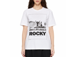 Rockinstone Rocky Movie Snow Rock White Adult T-shirt Size:l