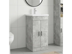 Vidaxl Gabinete De Banheiro Com Pia Cinzento Cimento 42 X 40 X 84,5 Cm