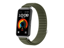 Bracelete para Honor Band 10 / 9 nylon trançado com fecho de velcro interface metálica verde abeto XIAOMOYU