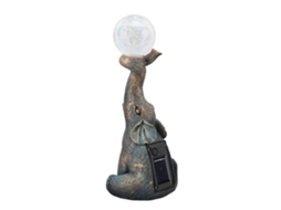 Estátua de Elefante LAXISCREED com Luz Solar Jardim