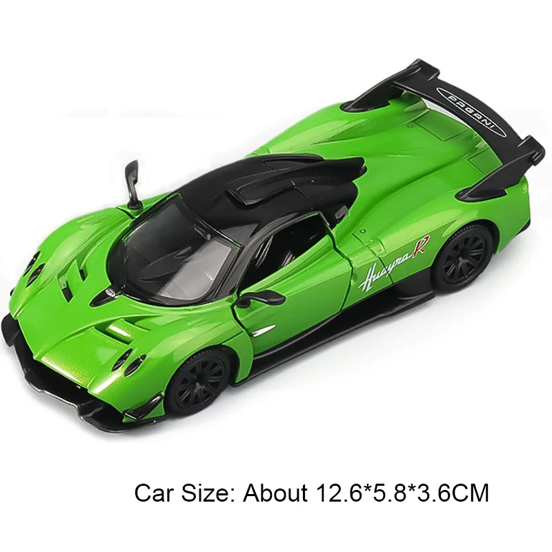 (verde Huayra) Escala 1:36 - Modelo De Carro Em Miniatura - Fundição Em Metal - Veículo Em Miniatura