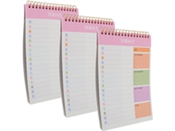 Carnet De Planification À Spirale Rose Com 52 Folhas Destacáveis, Util Léger Em Papel E Metal Para Estudantes