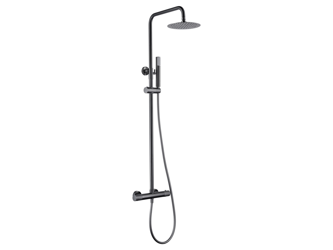 Coluna de Duche Extensível Pulverizador Termostático Extra-Plano Gun Metal MICE COLLECTION