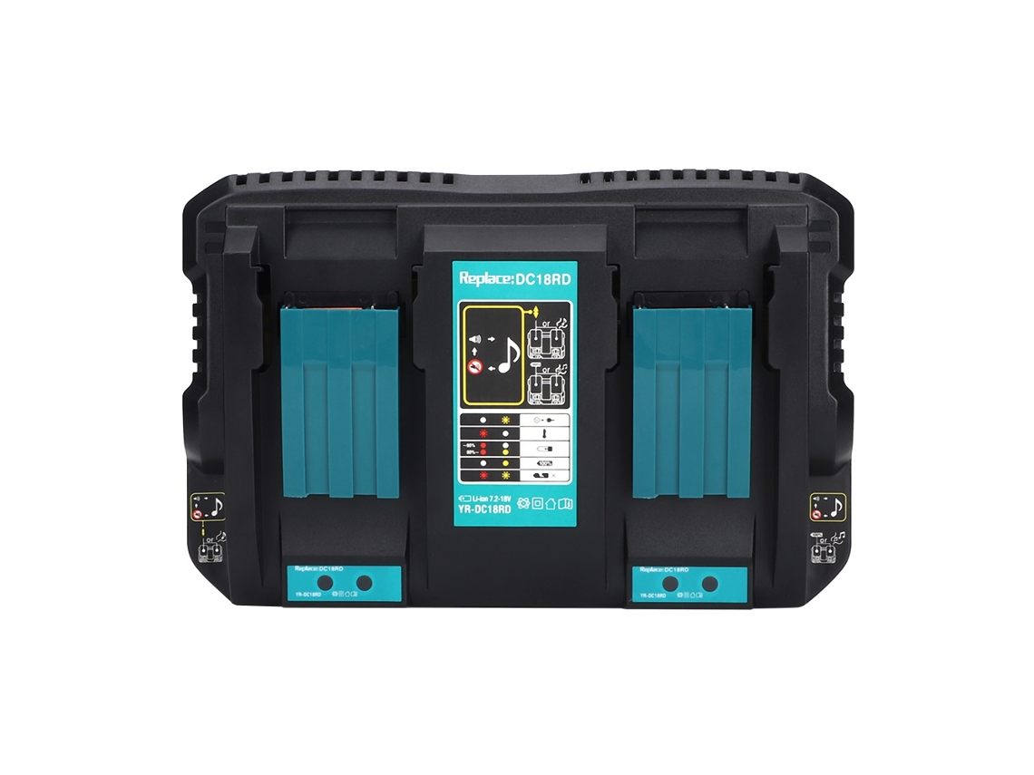 Carregador Duplo Laxiscreed Com Carregamento Rápido, Compatível Com Makita Dc18rd