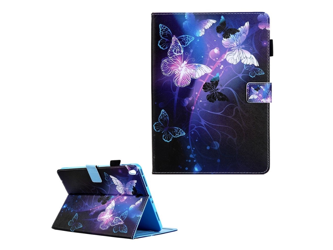 Capa de Couro Sintético Estampada para iPad Air 2019, Lovely Borboletas