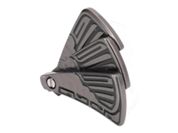 Primerox brinquedo Fidget de Leque Plegável Magnético em Aço Inoxidável para Aliviar Estresse Preto