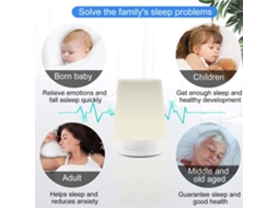 Máquina De Ruído Branco Portátil Para Bebé Com Luz Noturna, Ideal Para Dormir E Viagens