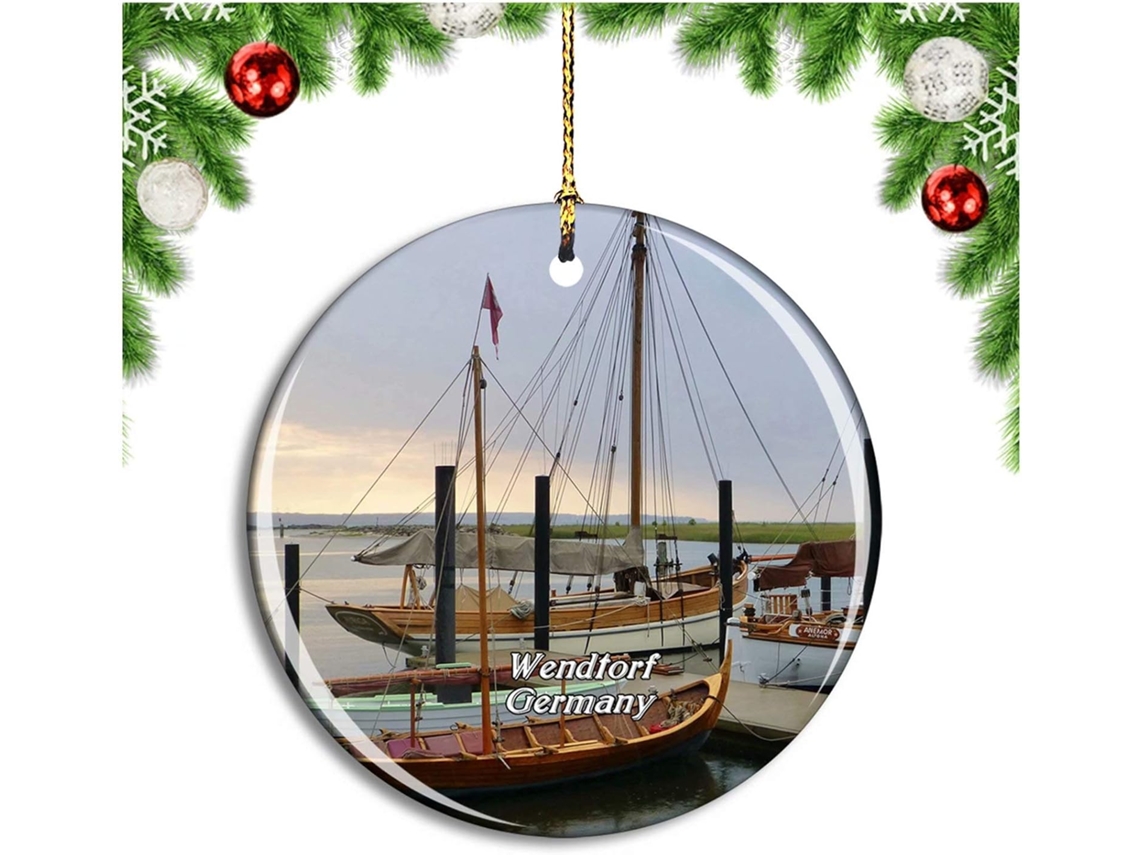 Wendtorf Alemanha Enfeite de árvore de Natal para pendurar - Coleção de lembranças de viagens e da cidade
