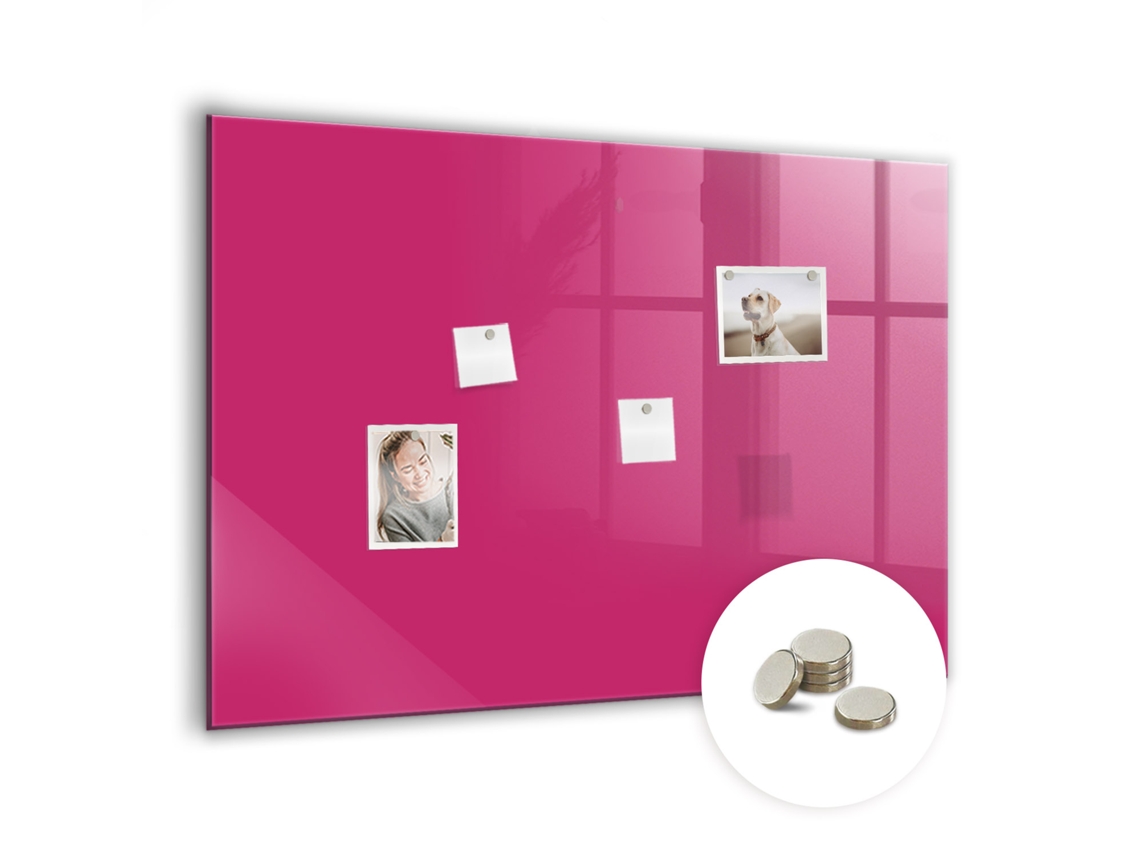 Quadro De Vidro Magnético Escuro Rosa Para A Sala De Estar Espelharte (100x70 Cm)